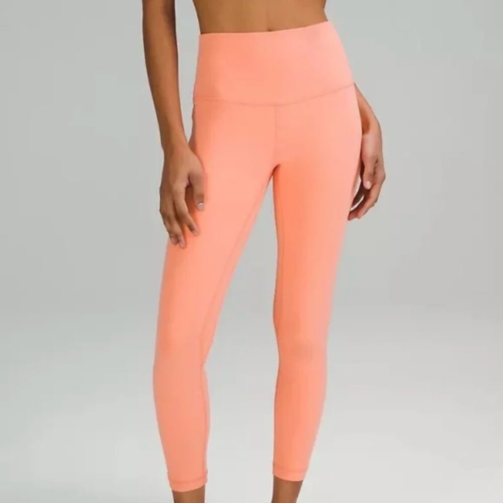Like New Lululemon Align High Rise Legging 25” Peach Bellini Size Eight